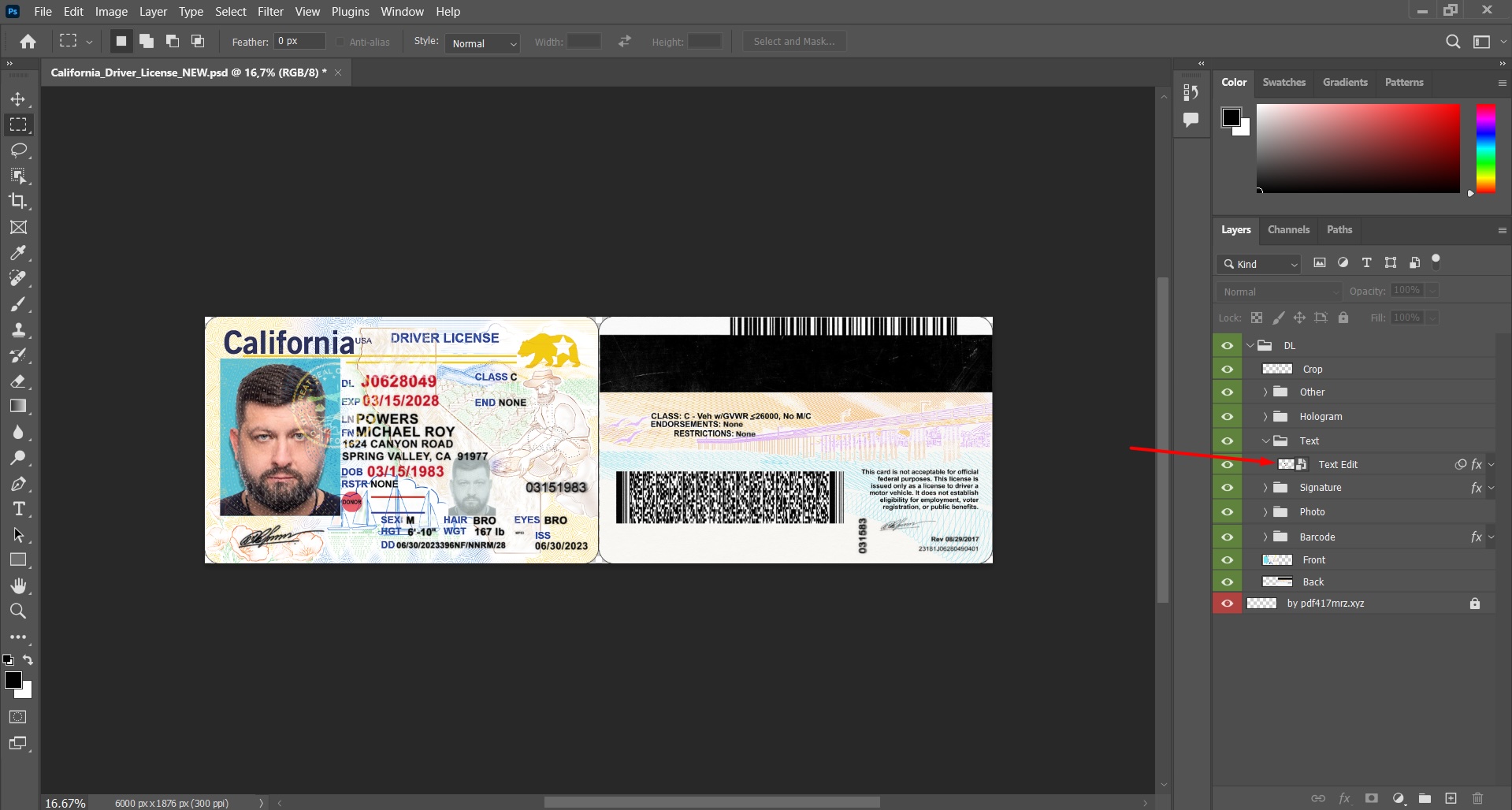 How to edit PSD template in Photophop