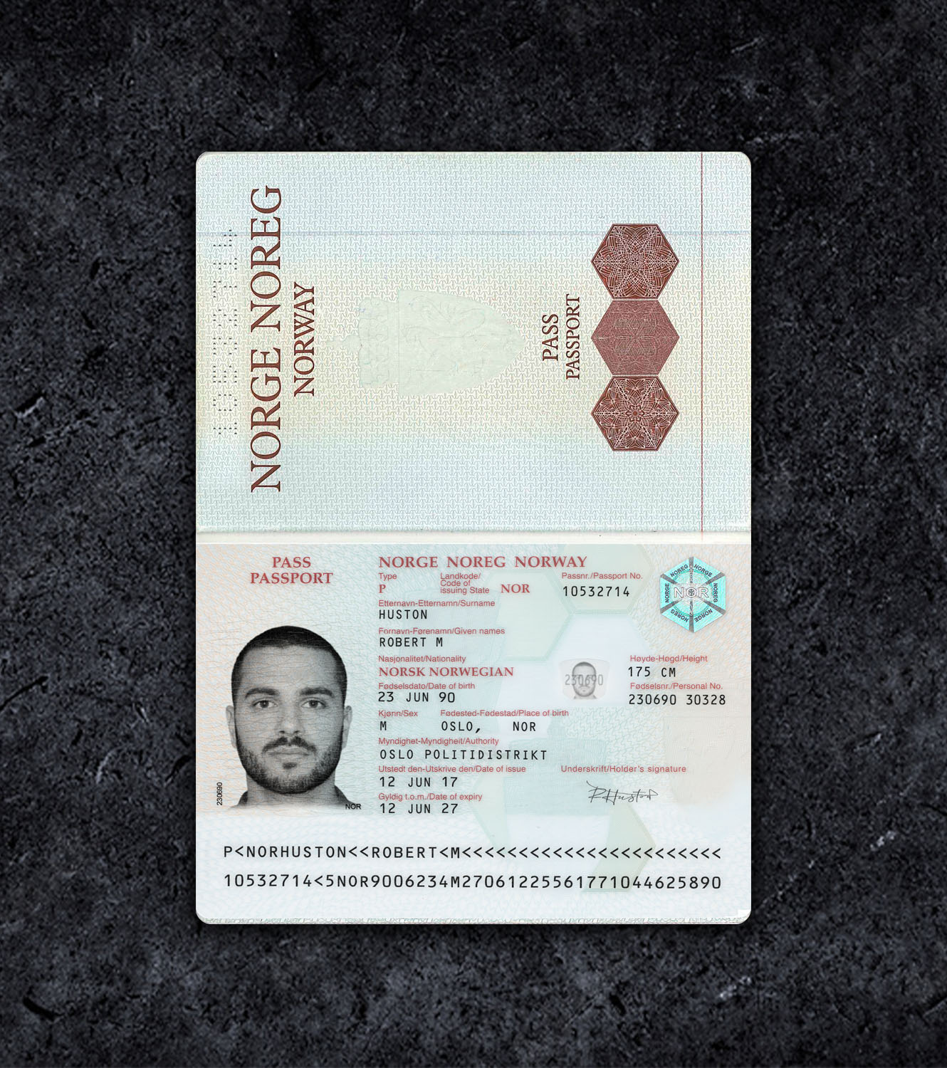 Norway Passport PSD Template - 2011