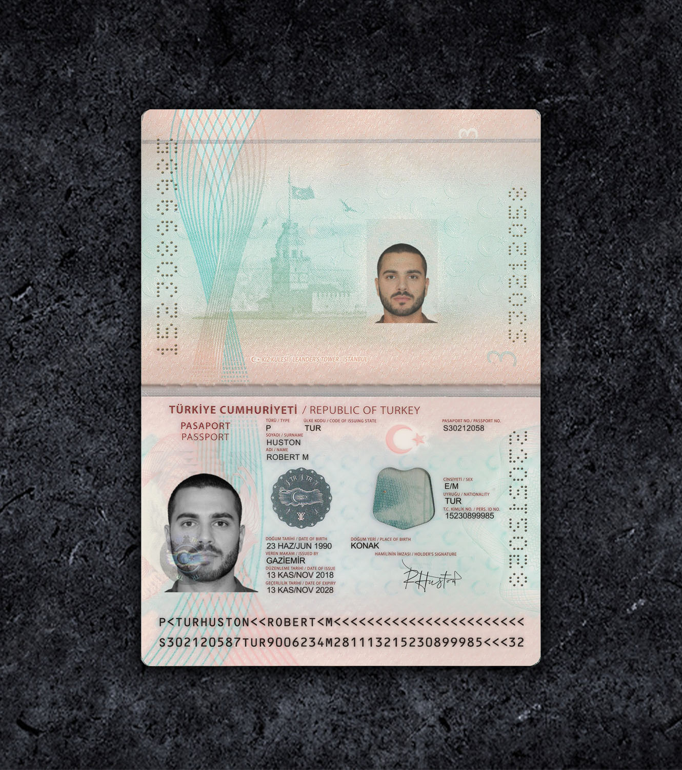 Turkey Passport PSD Template - 2018